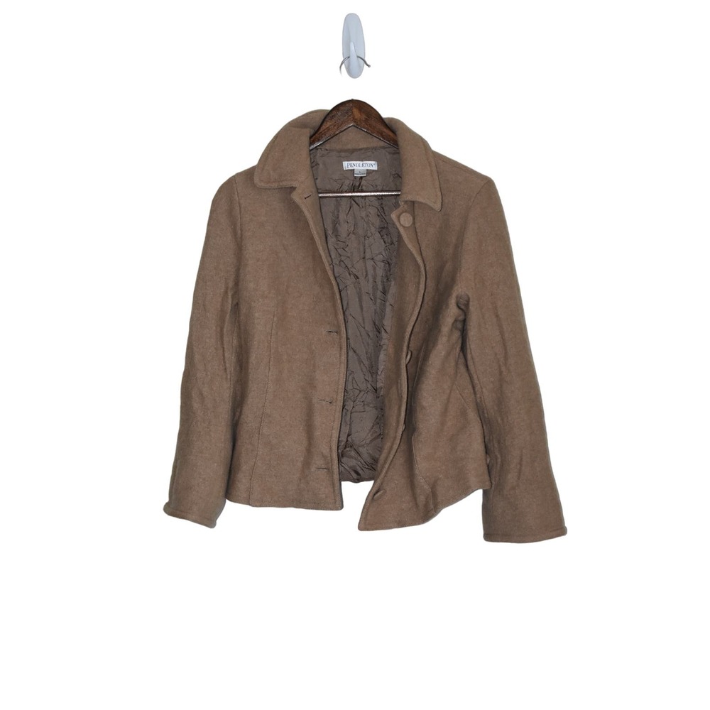 Pendleton 100% Wool Button Down Jacket Size L - image 1